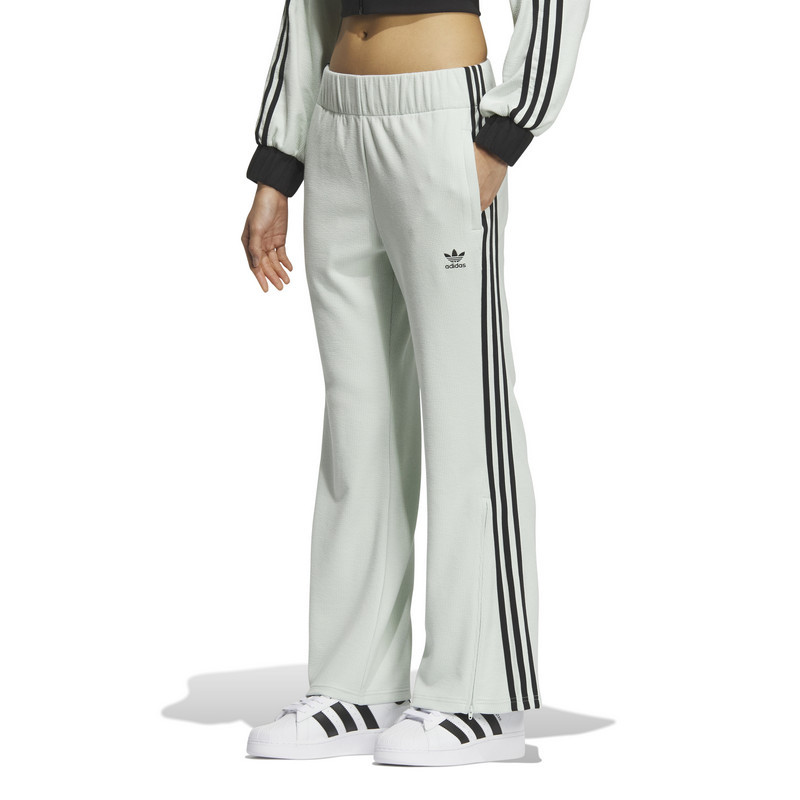 adidas originals三叶草 flared pants logo刺绣三条纹印花针织运动裤
