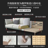 兰秀家居 意式轻奢极简科技布沙发组合北欧直排小户型整装客厅家具免洗乳胶实木布艺沙发
