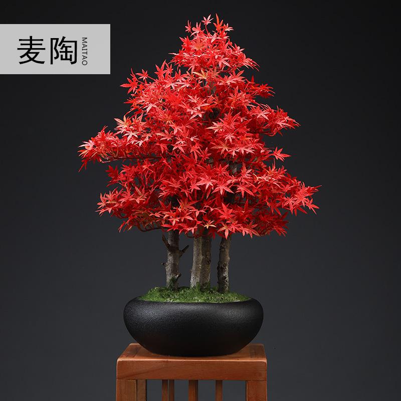 美帮汇仿真新中式迎客松盆景绿植客厅酒店家居玄关装饰品样板间软装摆件高清大图