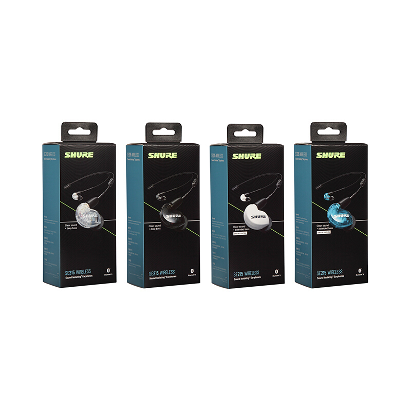 Shure/舒尔 SE215-BT2音乐耳机入耳式线控动圈隔音耳机听歌耳塞蓝色