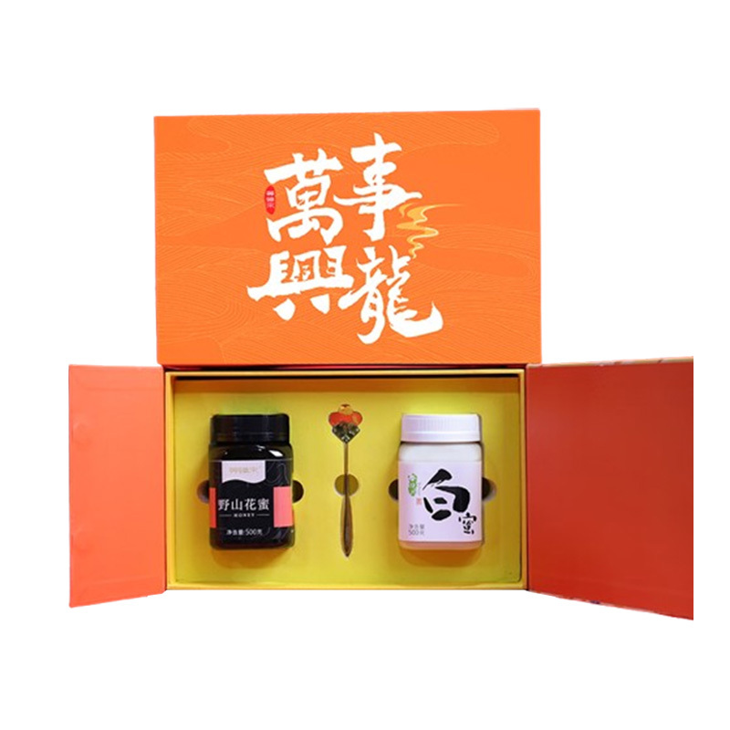 等蜂来蜂蜜礼盒万事兴龍野山花蜜四川白蜜500*2