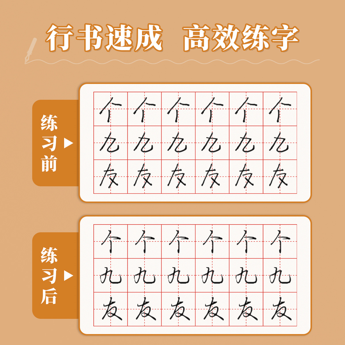 [升级款22本]送钢笔套装 [正版]行楷字帖成人行书临摹练字帖练字成年男生女生字体漂亮钢笔速成硬笔书法练字本入门大学生大高清大图