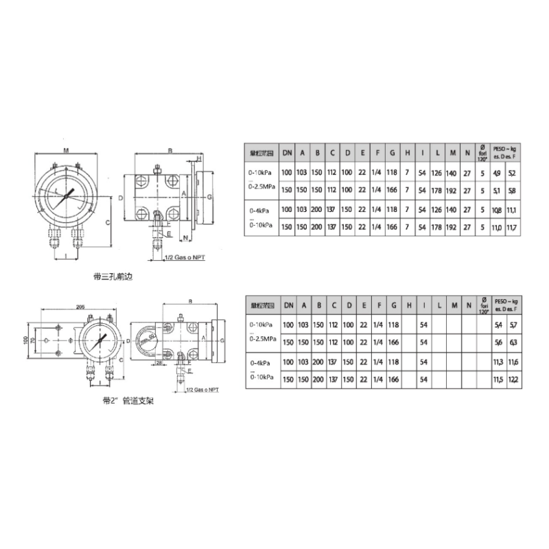 ZIVE 高静压双膜片差压表ZIVE-1306470 个高清大图