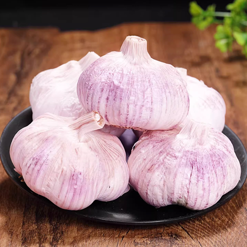 [西沛生鲜]河南新鲜紫皮分蒜 干大蒜 多瓣大蒜 带箱9斤 大果 农家蔬菜 产地直发高清大图
