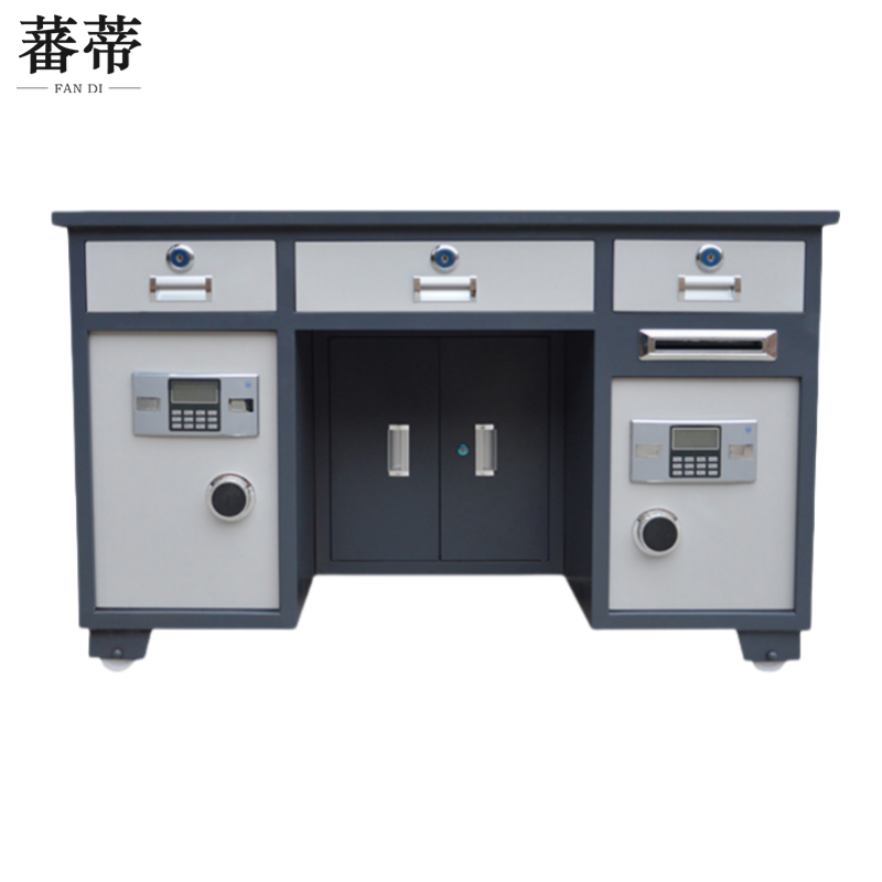 蕃蒂保险桌1.3米双柜张高清大图