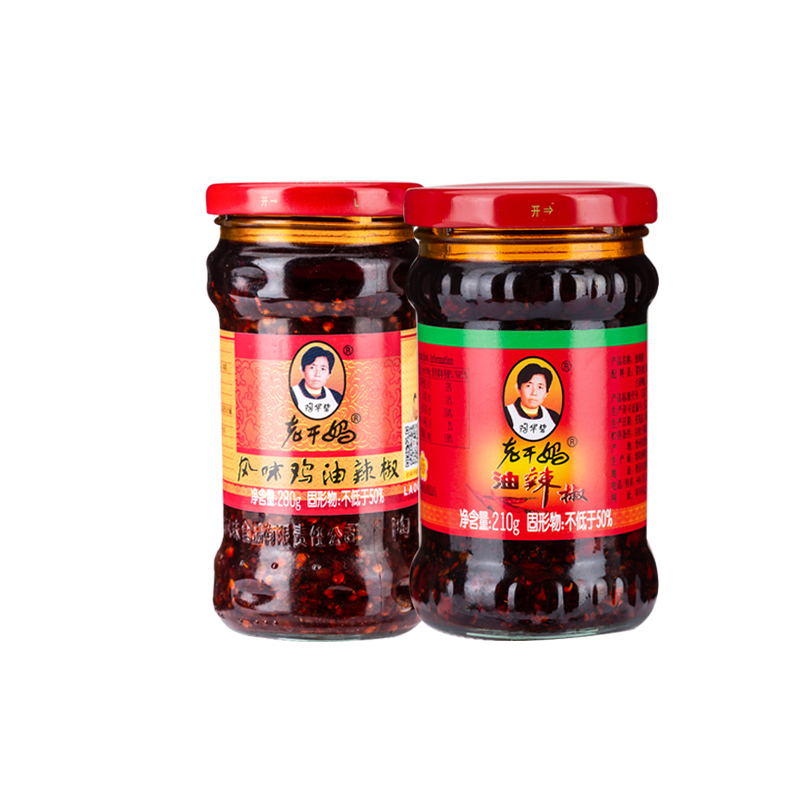 2瓶老干妈风味鸡花生油辣椒