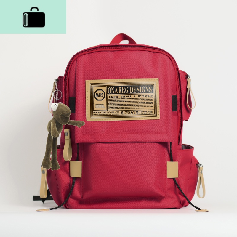 双肩包男潮牌休闲简约书包女韩版高中大学生ins超火百搭日系背包NEW LAKE高清大图