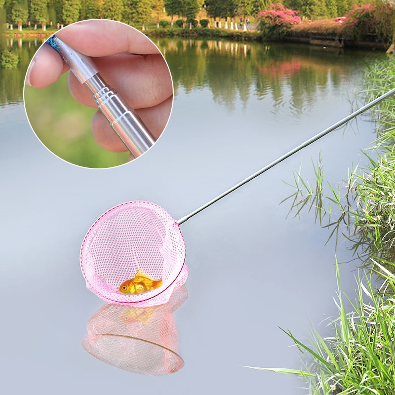 夏日儿童渔桶捞鱼网捕捞小鱼昆虫蜻蜓蝴蝶户外闪电客实用小孩小抄网
