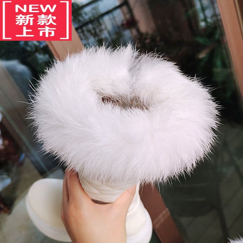 可莉允女童靴子长筒靴2022冬季加绒棉靴皮靴高筒靴公主长靴儿童鞋雪地靴图片