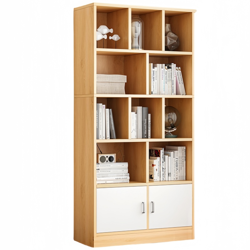 攸形书柜两门80*30*180cm台高清大图