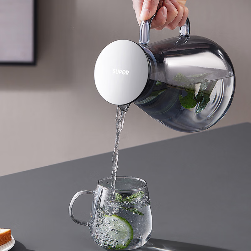 苏泊尔(SUPOR)耐热玻璃水杯大容量1.7L冷水壶花茶壶果汁壶凉水壶茶壶KCG17BD10苏泊尔(SUPOR)耐热玻v