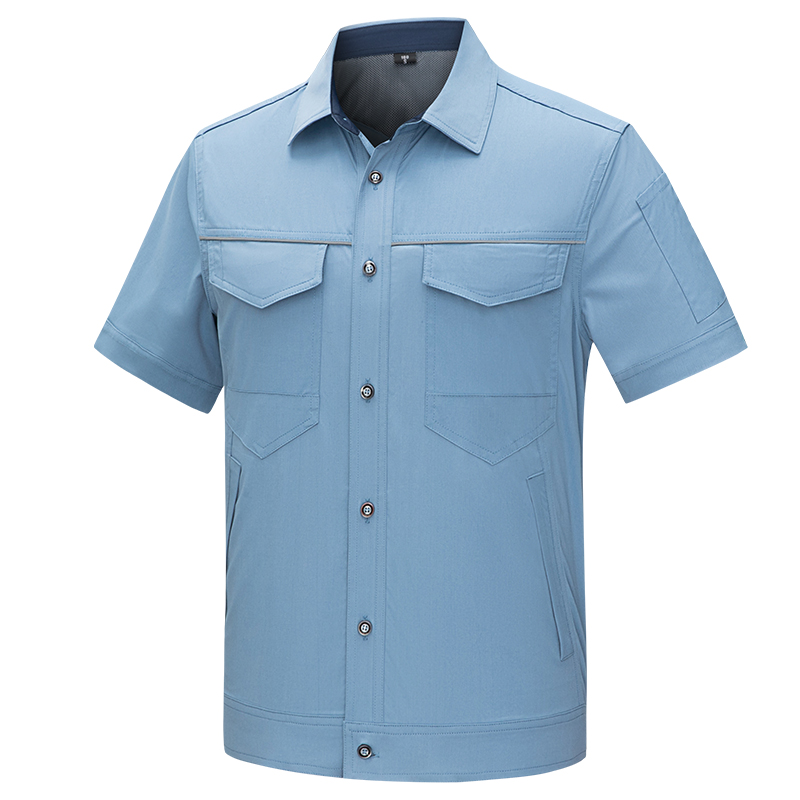 天鸣 短袖506#作业工作服 可定制 160-195 套高清大图