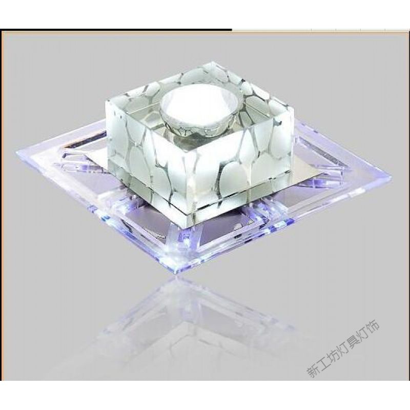 苏宁放心购 led水晶灯现代简约过道灯玄关灯走廊灯饰厅灯入户创意吸顶灯具