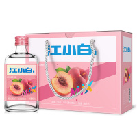 江小白蜜桃味果味白酒粮食高粱酒23度168ml*6瓶箱装低度酒高颜值礼盒