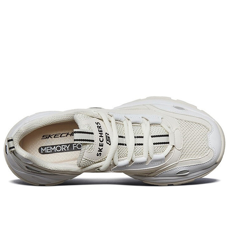 Skechers斯凯奇女鞋复古小白鞋女休闲网面运动鞋88888333