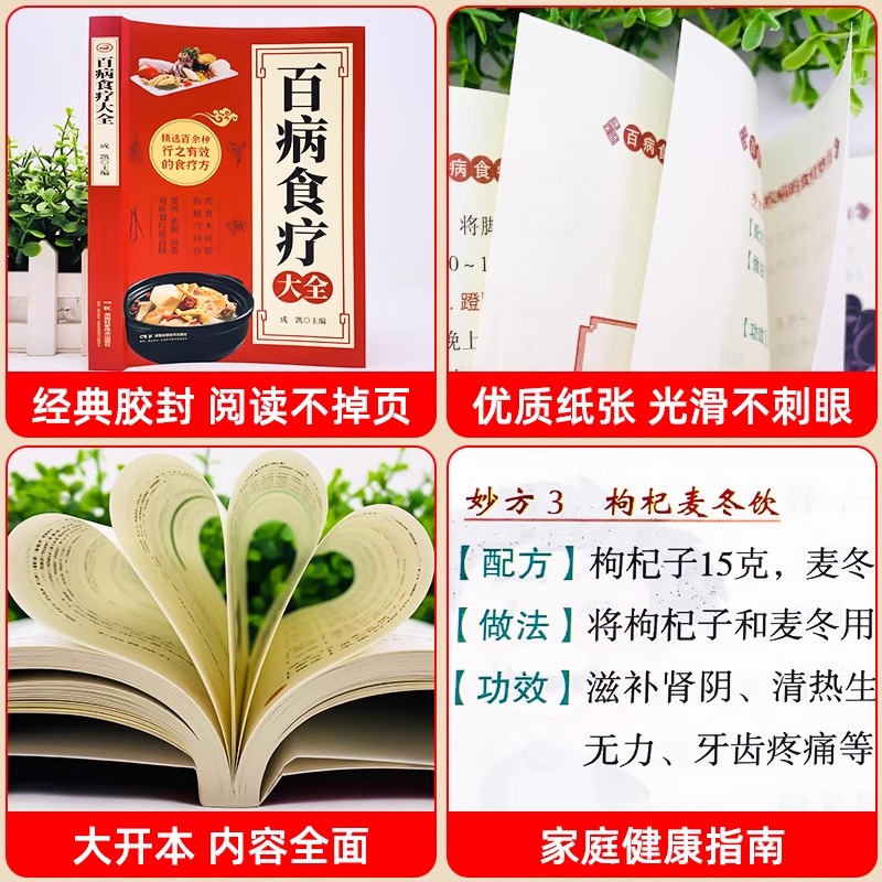 [彩图版]百病食疗大全 [正版]彩图+步骤百病食疗大全书原著中医养生食谱调理身体的书中草药炖汤中药煲汤药膳菜谱对症食疗小高清大图