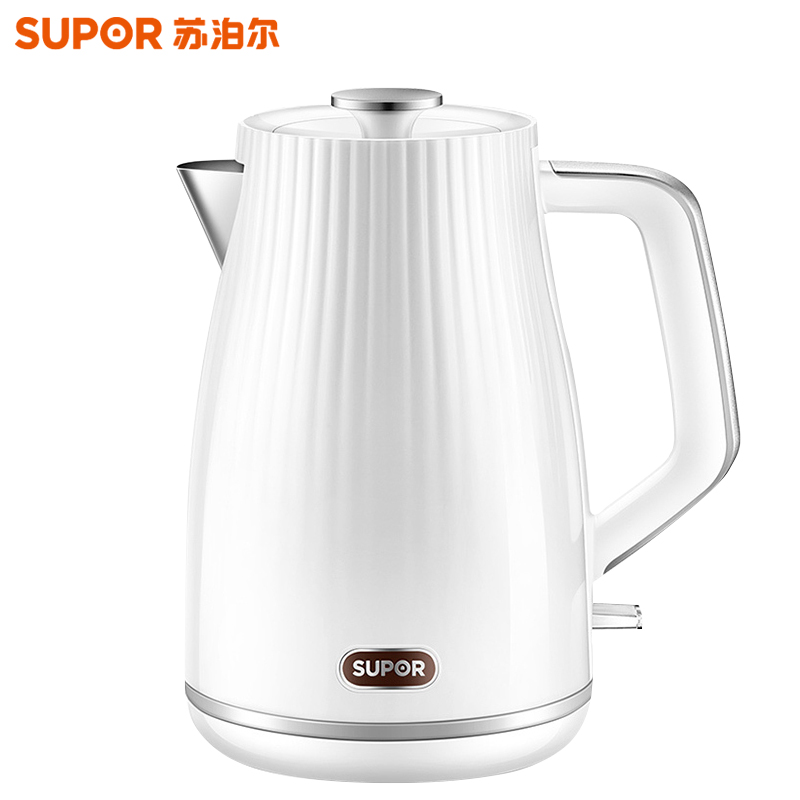苏泊尔(SUPOR)电水壶 SW-15J313 无缝内胆 1.5L容量 双层防烫烧水壶 304不锈钢 STRIX温控器