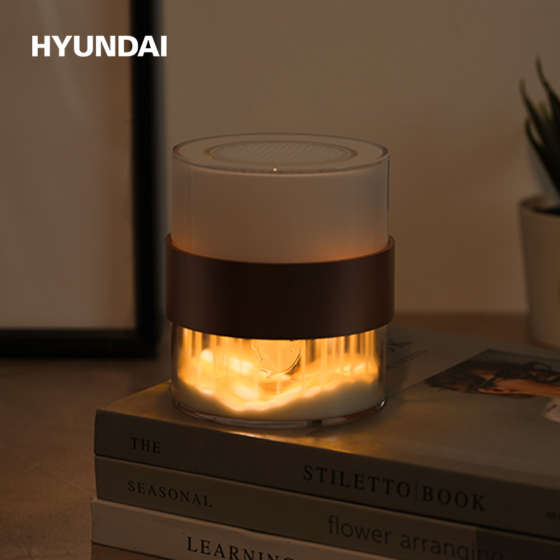 HYUNDAI韩国现代 沙漏音箱灯客厅办公室桌面定制摆件卧室床头解压装饰礼物YH-F022(可定制)