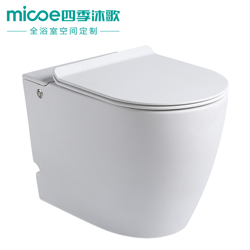 四季沐歌无水箱马桶坐便器连体式地排低噪节水座便器自洁釉面陶瓷座便器