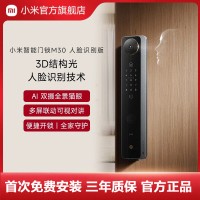 小米(MI)智能门锁M30 人脸识别版 AI双摄全景猫眼指纹识别 全自动指纹锁智能锁远程连接查看电子锁密码锁防盗门