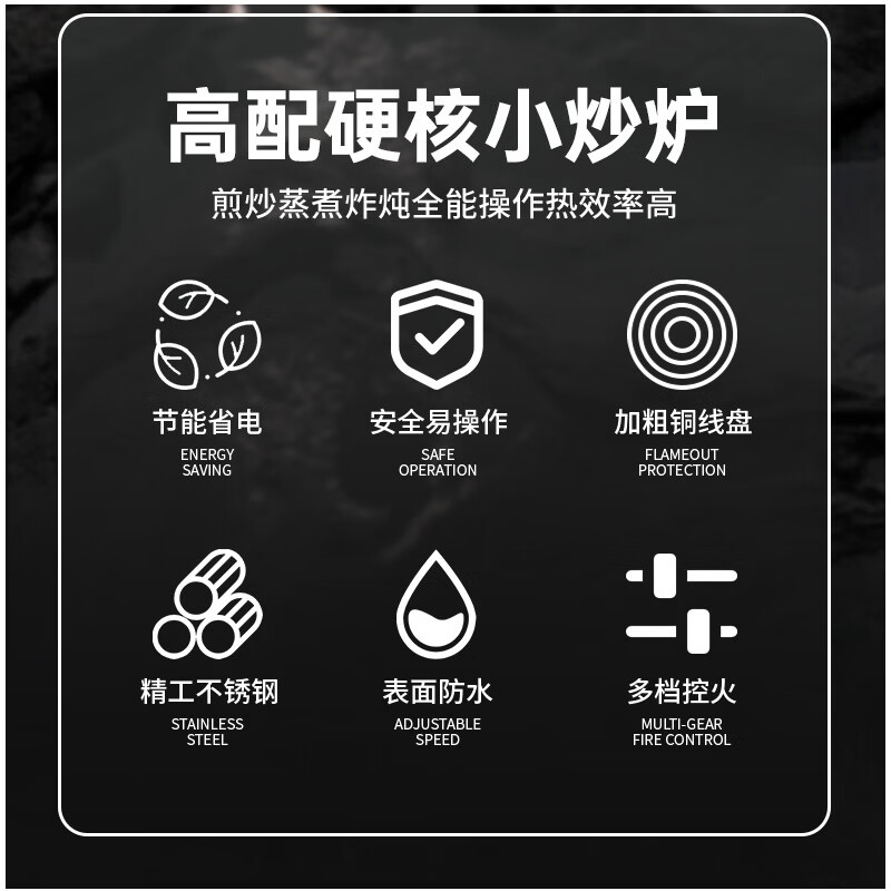 史蒂芬(stevison)双头双尾小炒炉 电压380V功率12KW+12KW400微晶板 配500mm小炒锅*2 201高清大图