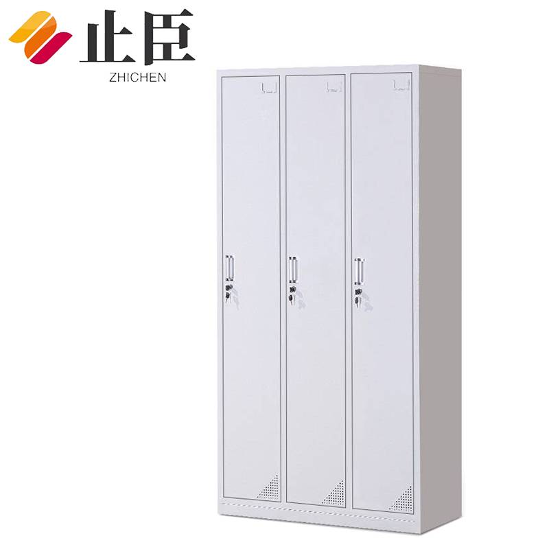 止臣 衣柜 办公家具钢制更衣柜加厚员工更衣柜铁皮储物柜宿舍换衣柜存放柜 N5高清大图