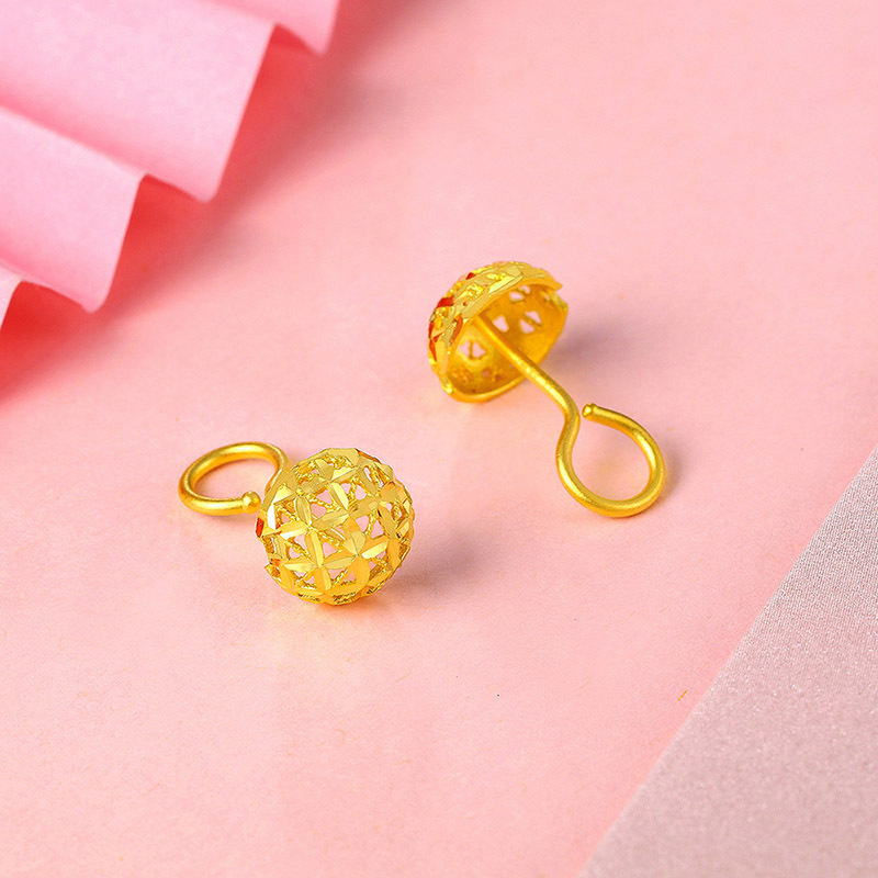 老庙黄金黄金耳饰足金999降落伞耳钉计价精选视频