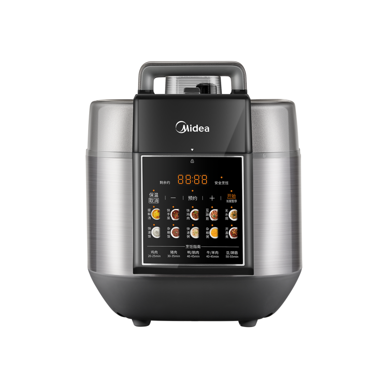 美的(Midea) MY-C6531G 电压力锅 6L 无水焗少盐提鲜 电压锅家用 煮饭煲汤炖肉 双内胆智能调压
