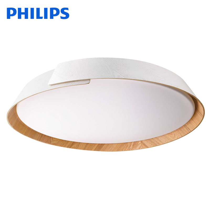 飞利浦(PHILIPS)led吸顶灯 现代中式圆形卧室灯客厅灯 天然木质灯饰灯具餐吊灯 Philips吸顶灯逸合