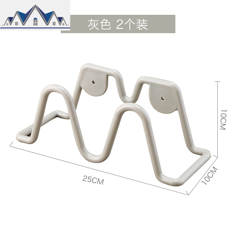 锅盖收纳架锅盖架壁挂免打孔厨房菜板架砧板架案板架菜板架子家用_2_141 灰色2个装
