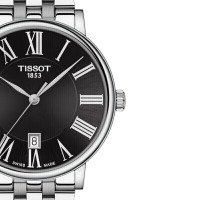 天梭(TISSOT)瑞士手表 卡森臻我系列腕表 钢带石英男表T122.410.11.053.00