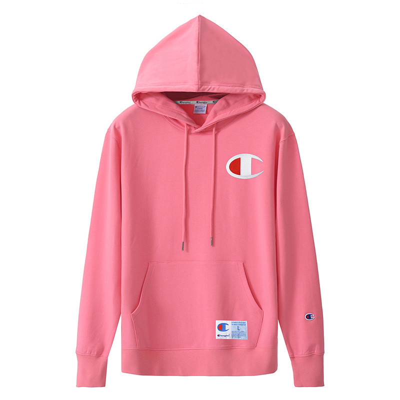 champion冠军情侣款男女大c logo刺绣连帽收领棉绒卫衣休闲运动衫