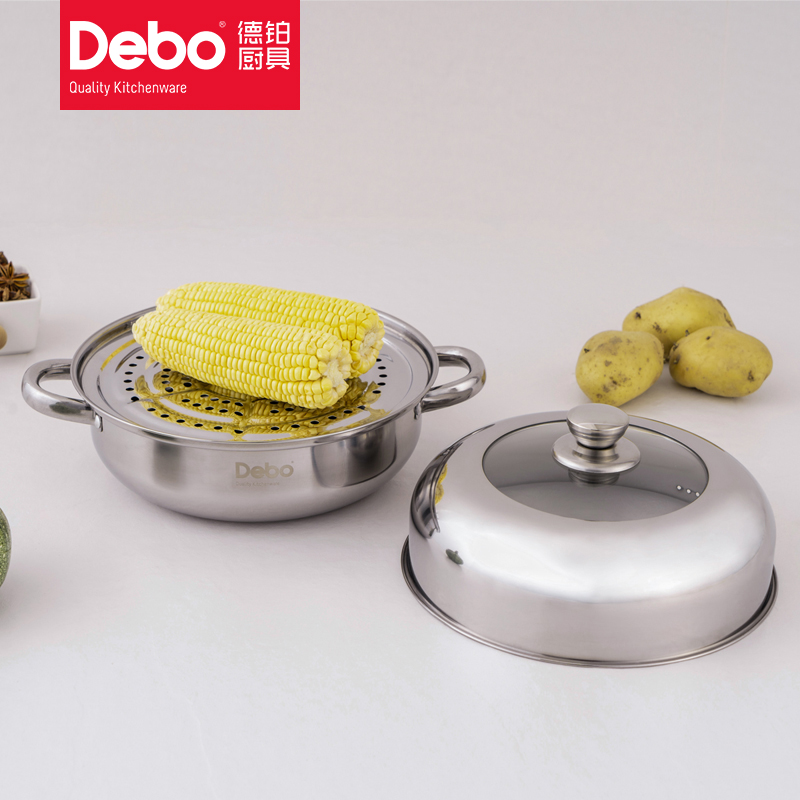 德铂(Debo) DEP-DS146 艾琳诺 不锈钢单层蒸锅 26cm高清大图