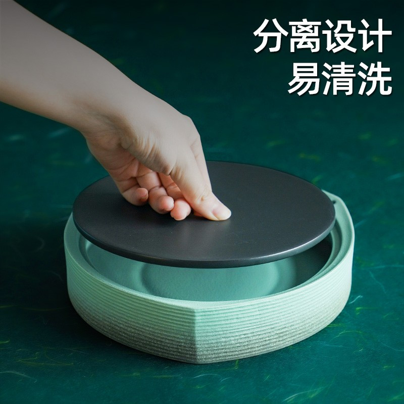 万仟堂(EDENUS) 蕉下客·随手礼茶具湖绿釉(一壶两杯一盘)高清大图