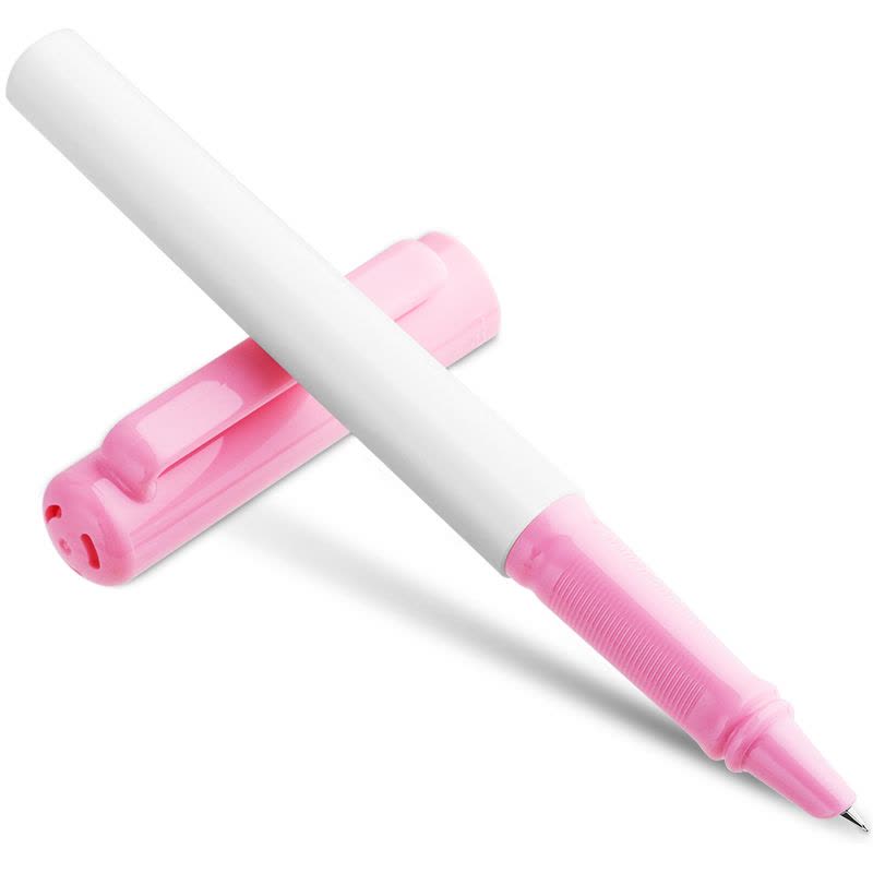 得力(deli)EF暗尖优尚矫姿钢笔 正姿笔 签字笔学生练字套装浅粉杆 可擦纯蓝墨囊 A902 生日礼物图片