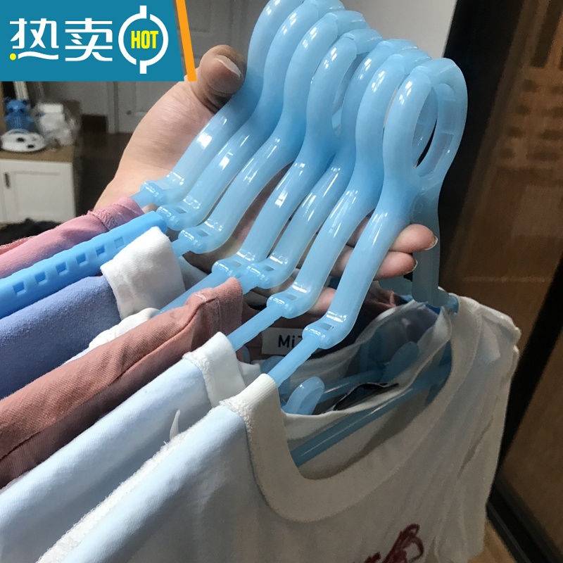 敬平宝宝儿童小孩防风塑料晾衣夹子阳台户外防滑防掉夹子 婴儿防风蓝色(一套5只装) 1个高清大图