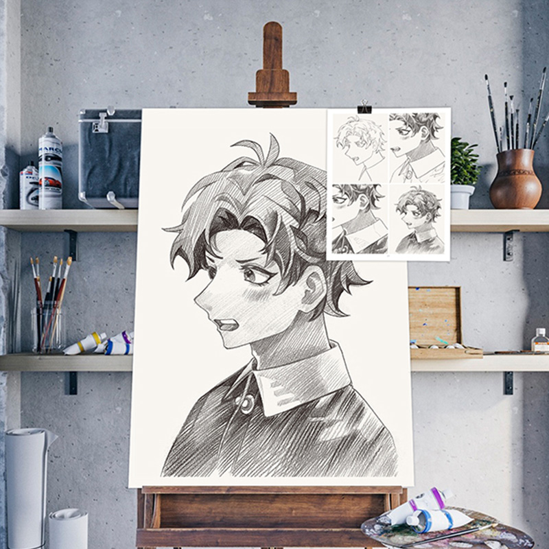 [醉染正版]2022素描漫画临摹卡美少年 彦和文化动漫人物绘画教程书男生美少男手绘头像二次元q版卡通美术零基础入门插画儿高清大图