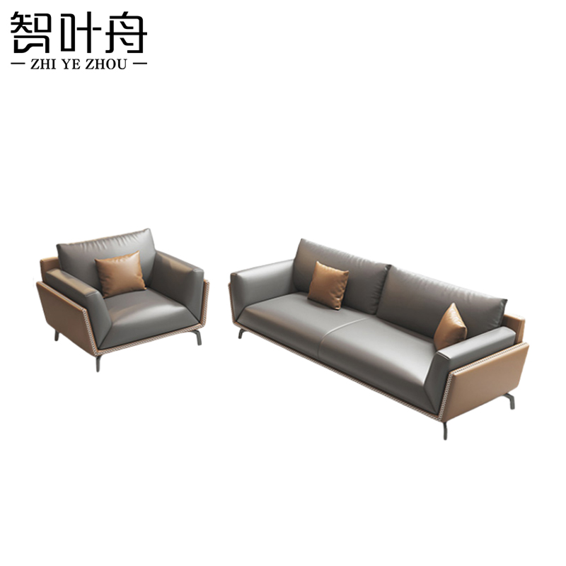 智叶舟接待沙发组合200*90*80cm(3+1)套高清大图