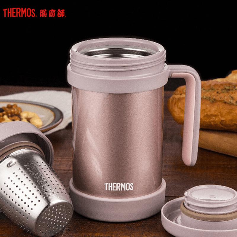 膳魔師(THERMOS)保温杯TCMF-501办公杯膳魔师304不锈钢500ML可拆卸不锈钢茶漏水杯泡茶杯长效保温/通用