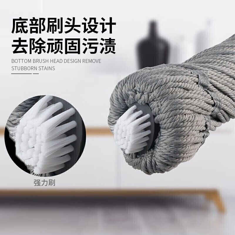 茶花 免手洗拧水拖把+洗拖把水桶 B05001 拖把1 水桶1高清大图