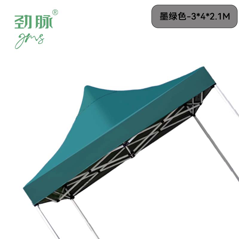 劲脉 四角帐篷 墨绿色-3*4*2.1M 顶高清大图