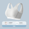 少女高中防震无钢圈文胸初中生大童发育期背心青春期内衣 L（36/80） 薄秋灰