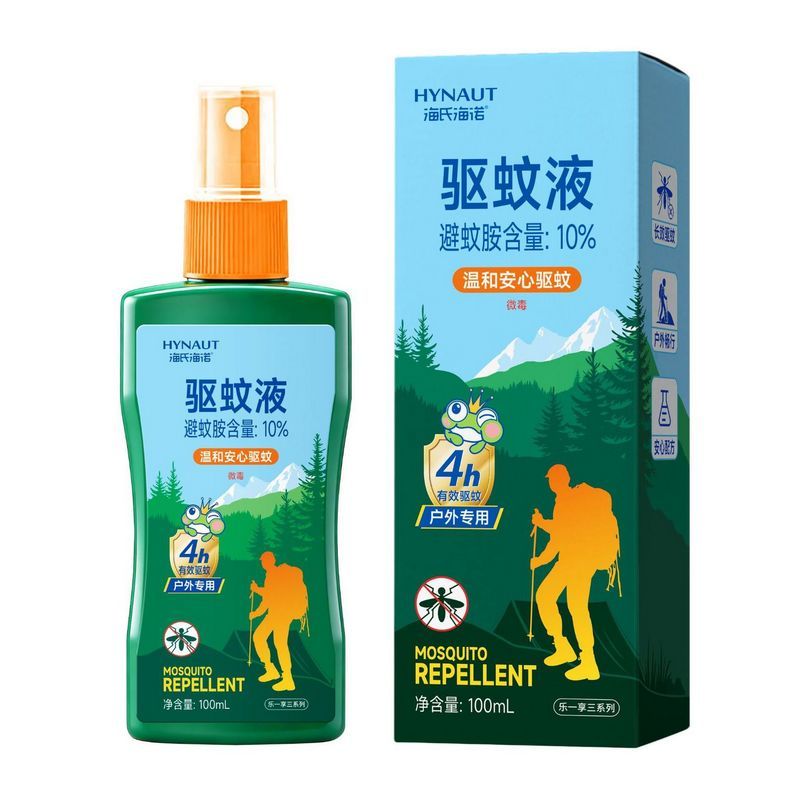 海氏海诺 100ml装夏季出游钓鱼登山蚊虫防护清香型驱蚊喷雾防蚊液户外专用驱蚊液