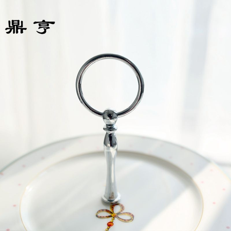 鼎亨欧式英式下午茶点心盘子陶瓷托盘水果零食盘两层蛋糕架糖果盘