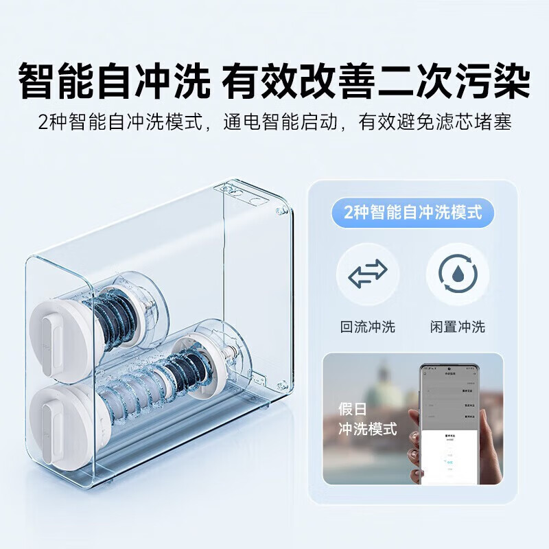 米家小米净水器600G 升级款双芯6级过滤3年长效RO反渗透滤芯双酚A母婴直饮家用净水机MR652-B高清大图
