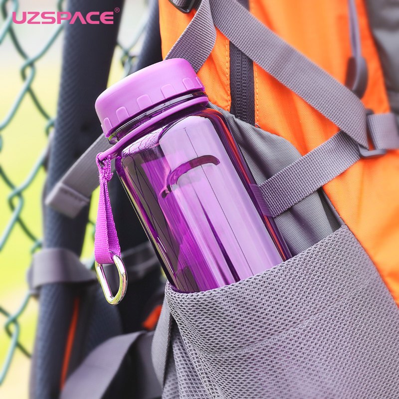 优之(UZSPACE)塑料杯 男女士学生夏天运动健身随手杯户外旅行便携水壶防摔漏带茶隔喝水杯