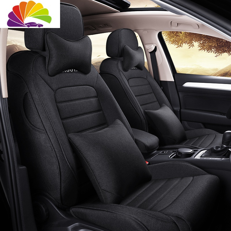 舒适主义大众迈腾汽车坐垫亚麻四季全包围汽车座套新迈腾座垫专车专用