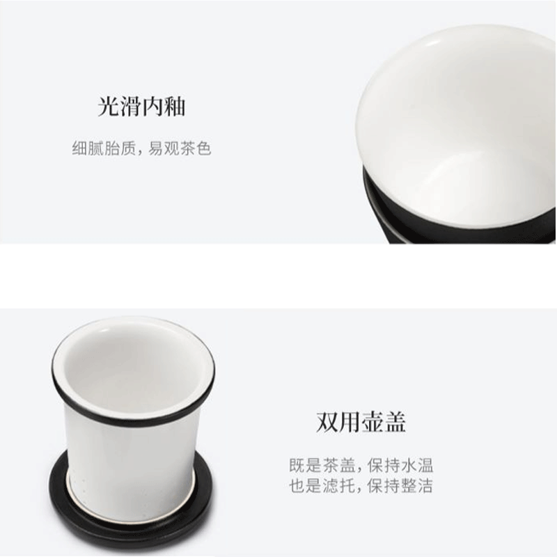 鸣盏(MINGZHAN)陶瓷快客杯茶具套装陶瓷茶杯功夫茶杯户外 MZ8004 一壶三杯 250ml 套高清大图