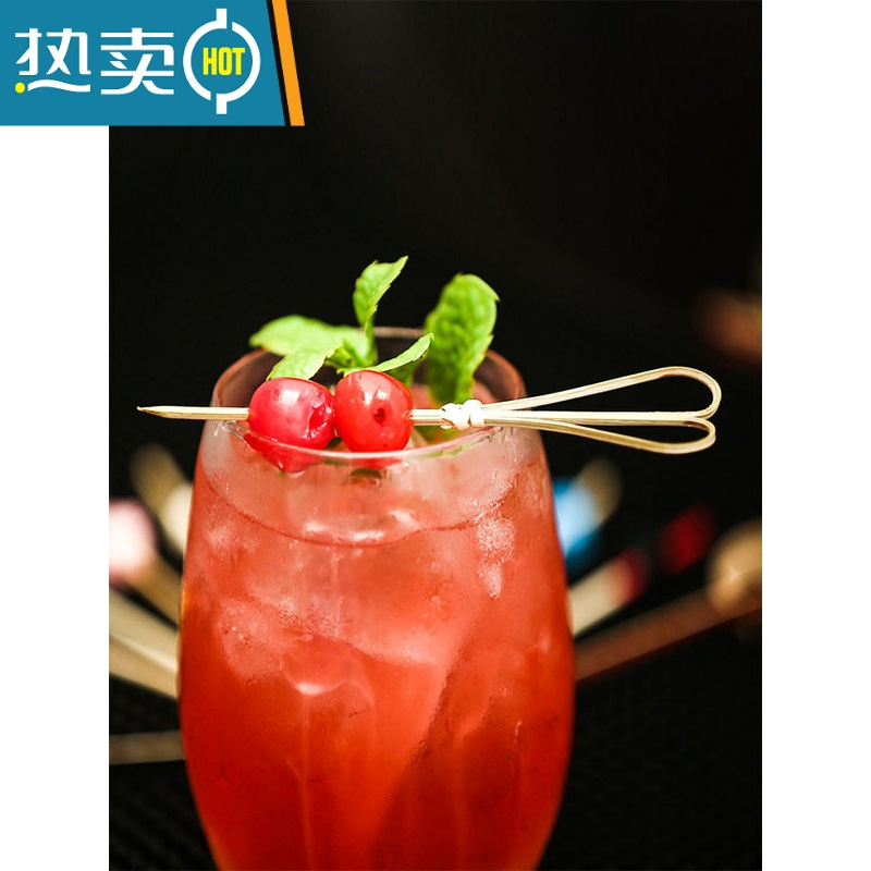 敬平花签鸡尾酒装饰物酒签水果签 KTV果签 创意竹签串签 艺术签 [蜘蛛]混色