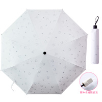 ins少女心甜美雨伞s可爱纳丽雅自动森系复古简约日系防嗮太阳伞晴雨两用 白色狗狗